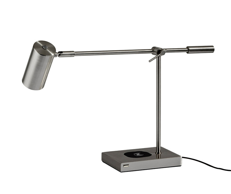 Collette LED Desk Lamp in Brushed Steel