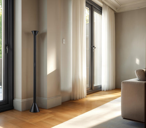 Greer LED Torchiere Floor Lamp in Black