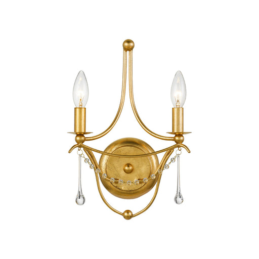 Metro 2 Light 10" Sconce in Antique Gold