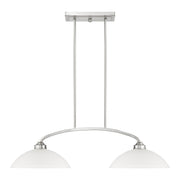 Somerset 2-Light Linear Chandelier in Brushed Nickel