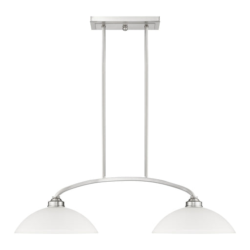 Somerset 2-Light Linear Chandelier in Brushed Nickel