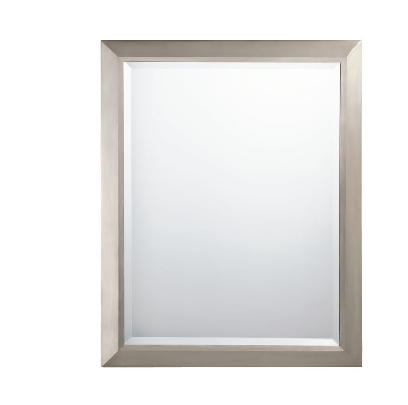 Rectangular Vanity Mirror 24" x 30" in Brushed Nickel