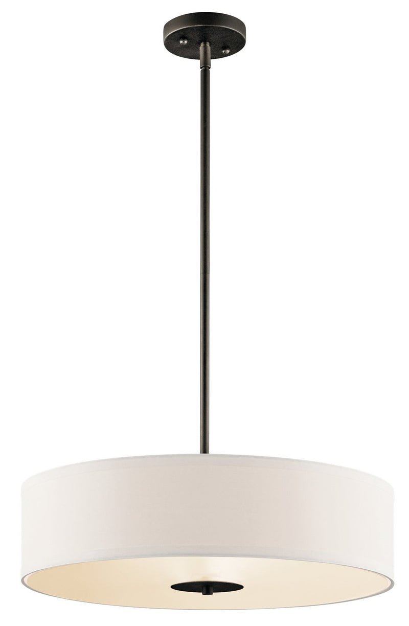 3-Light 20" Convertible Drum Pendant in Olde Bronze