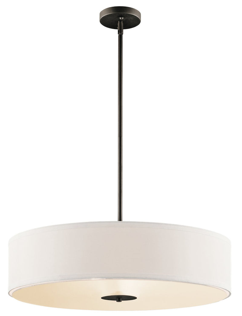 3-Light 24" Convertible Drum Pendant in Olde Bronze