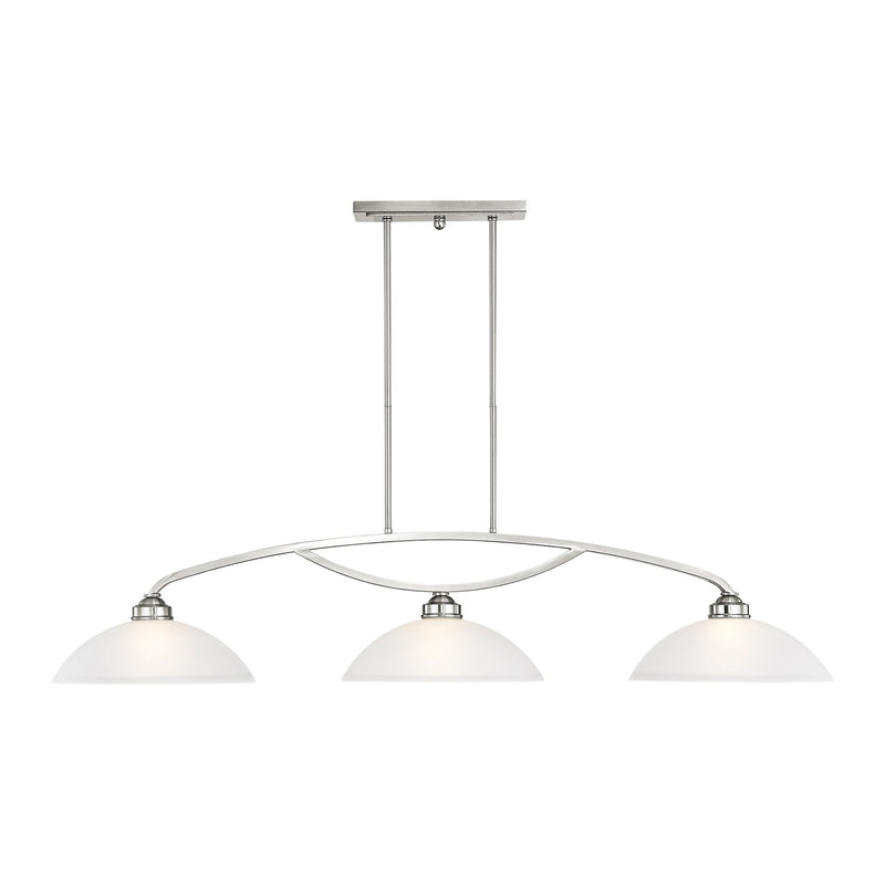 Somerset 3-Light 50" Linear Chandelier in Brushed Nickel