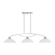 Somerset 3-Light 50" Linear Chandelier in Brushed Nickel