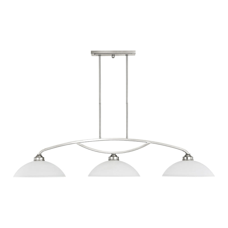 Somerset 3-Light 50" Linear Chandelier in Brushed Nickel