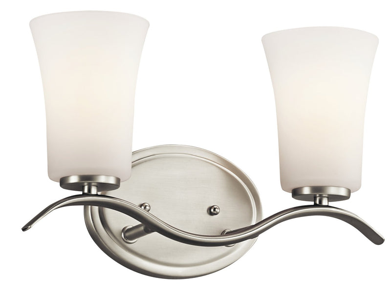 Armida 2-Light Bath Vanity Light in Brushed Nickel