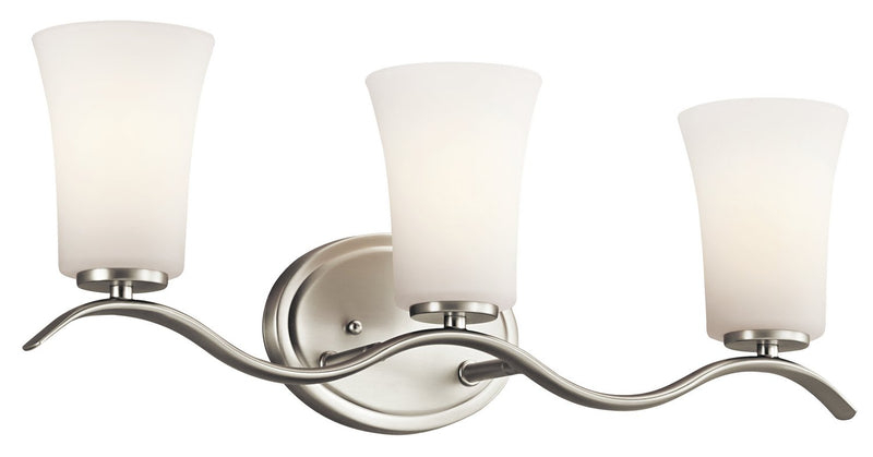 Armida 3-Light Bath Vanity Light in Brushed Nickel