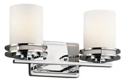 Hendrik 2-Light Bath Vanity Light in Chrome