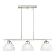 Somerset 3-Light 28" Linear Chandelier in Brushed Nickel