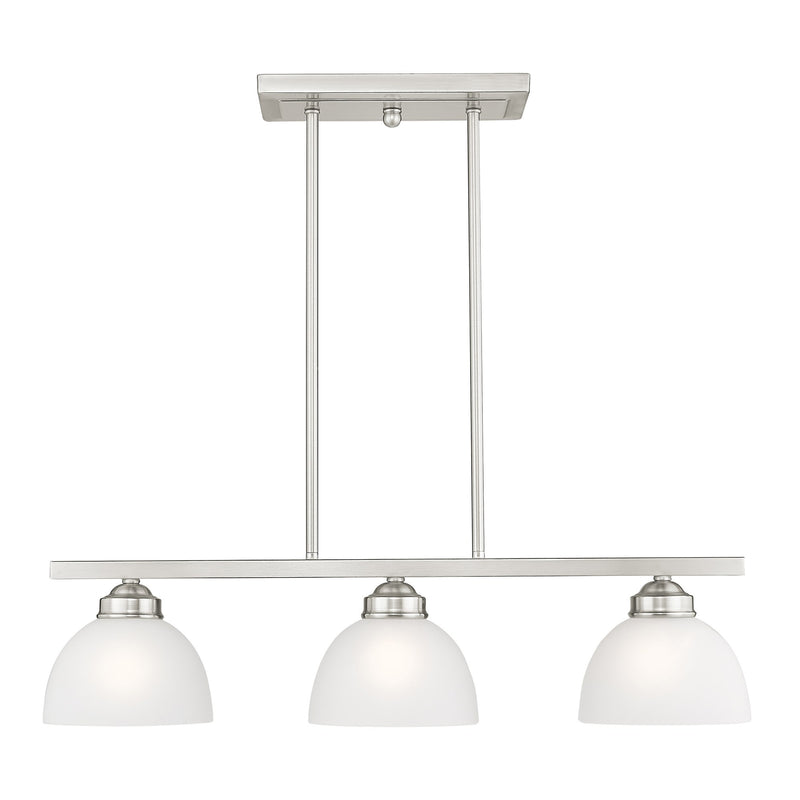 Somerset 3-Light 28" Linear Chandelier in Brushed Nickel