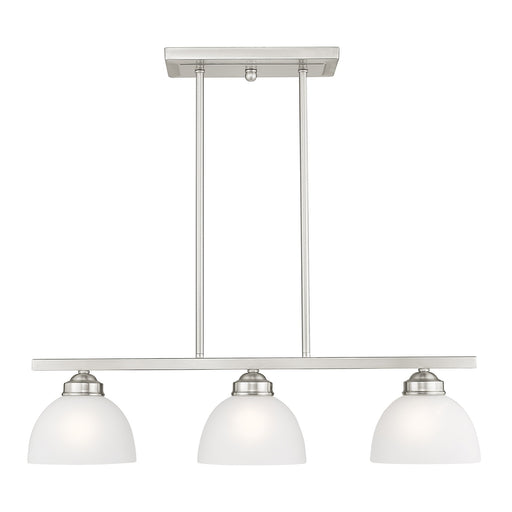 Somerset 3-Light 28" Linear Chandelier in Brushed Nickel