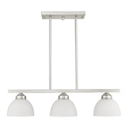 Somerset 3-Light 28" Linear Chandelier in Brushed Nickel