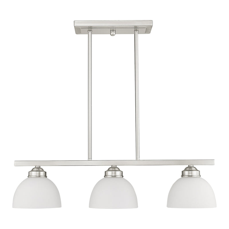 Somerset 3-Light 28" Linear Chandelier in Brushed Nickel