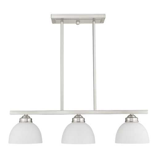 Somerset 3-Light 28" Linear Chandelier in Brushed Nickel