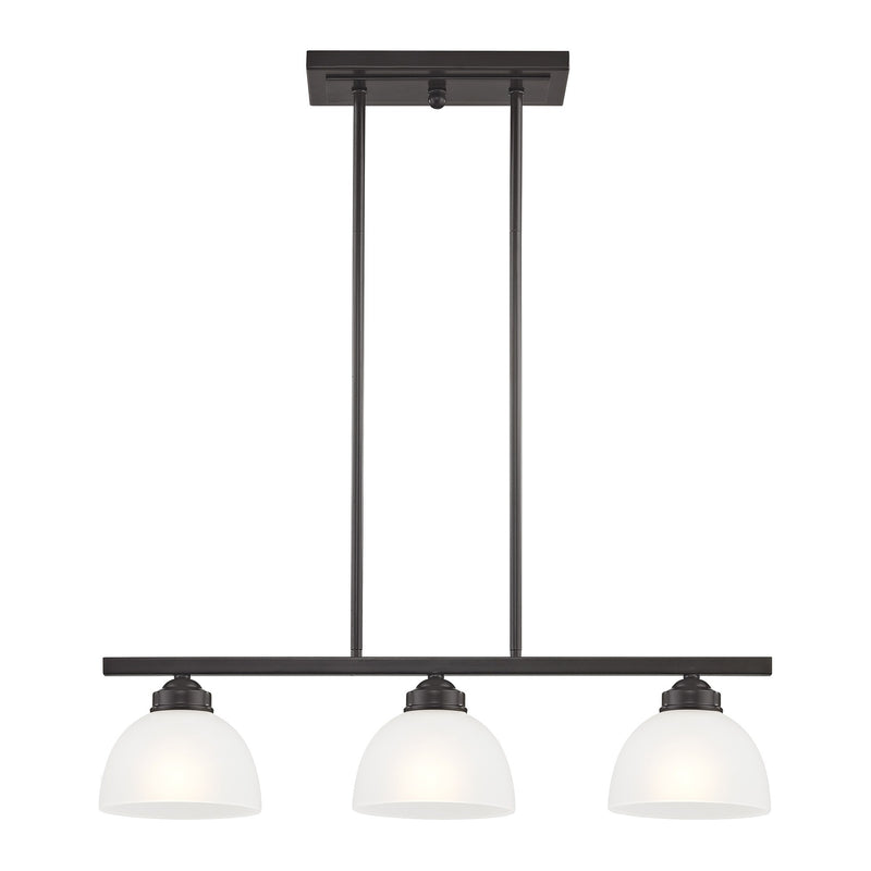 Somerset 3-Light 28" Linear Chandelier in English Bronze