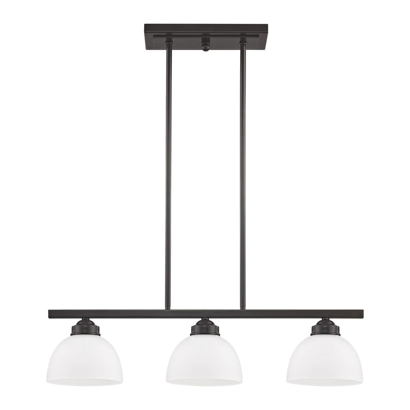 Somerset 3-Light 28" Linear Chandelier in English Bronze