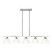 Somerset 5-Light Linear Chandelier in Brushed Nickel