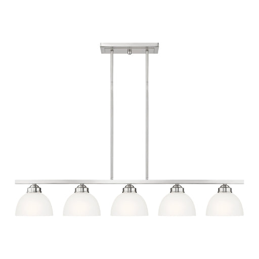 Somerset 5-Light Linear Chandelier in Brushed Nickel