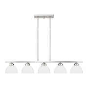 Somerset 5-Light Linear Chandelier in Brushed Nickel