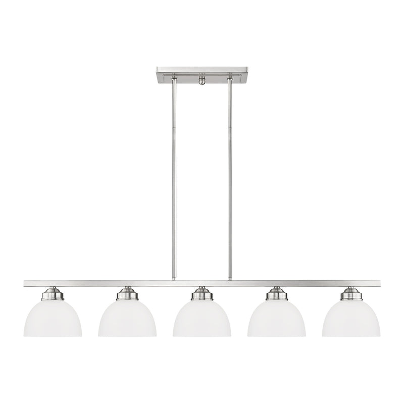 Somerset 5-Light Linear Chandelier in Brushed Nickel