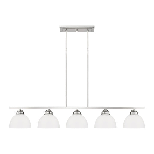 Somerset 5-Light Linear Chandelier in Brushed Nickel