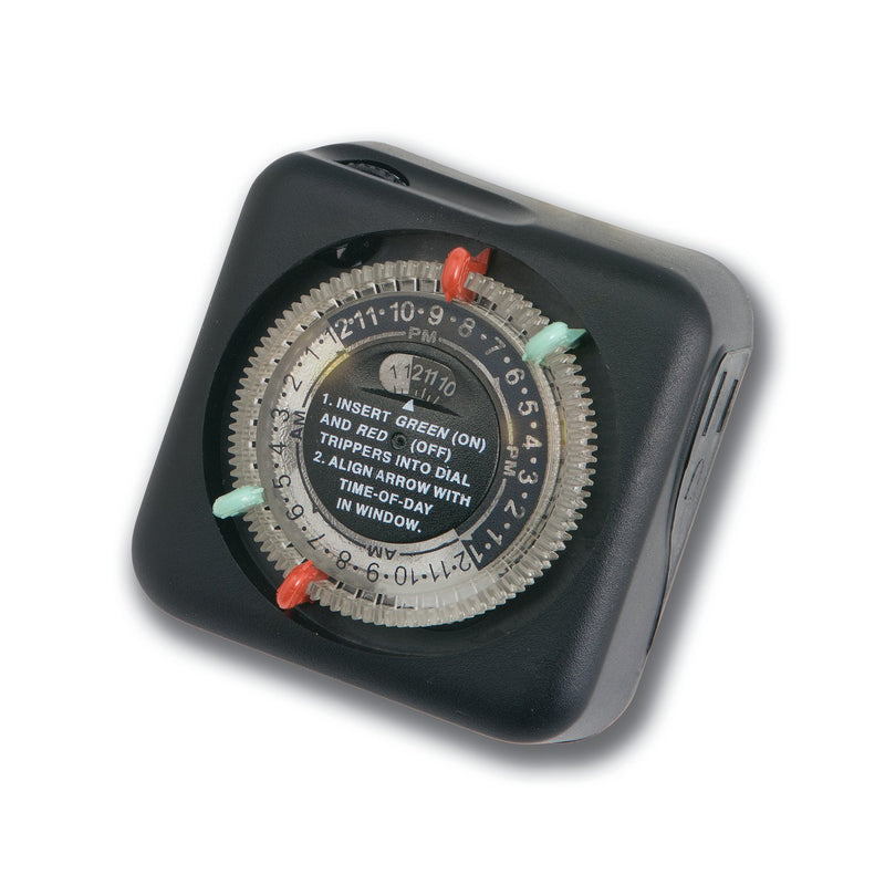 Landscape Outdoor Enclosure Timer in Black Material (not Painted)