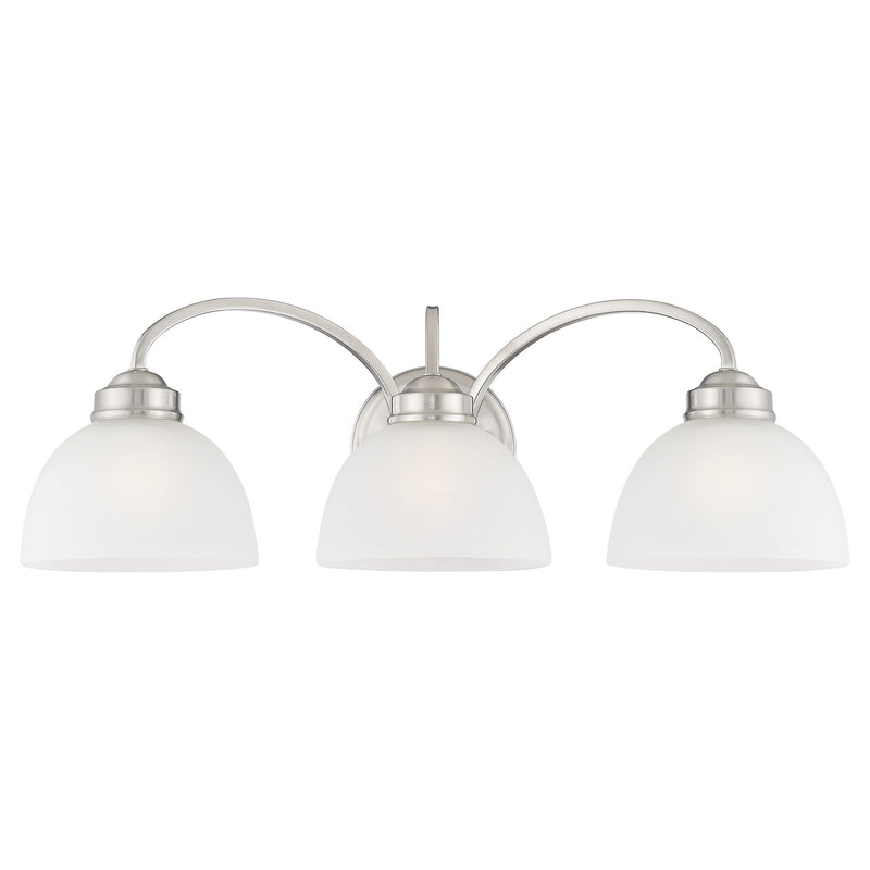 Somerset 3-Light 25" Bath Vanity Light in Brushed Nickel