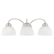 Somerset 3-Light 25" Bath Vanity Light in Brushed Nickel