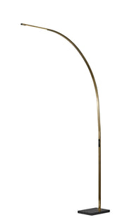 Sonic LED Arc Floor Lamp in Antique Brass