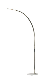 Sonic LED Arc Floor Lamp in Brushed Steel