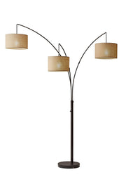Trinity 3-Light Arc Floor Lamp in Antique Bronze
