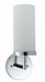 1-Light Wall Lamp in Chrome with White/Cream Glass - Lamps Expo
