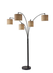 Trinity 5-Light Arc Floor Lamp in Antique Bronze