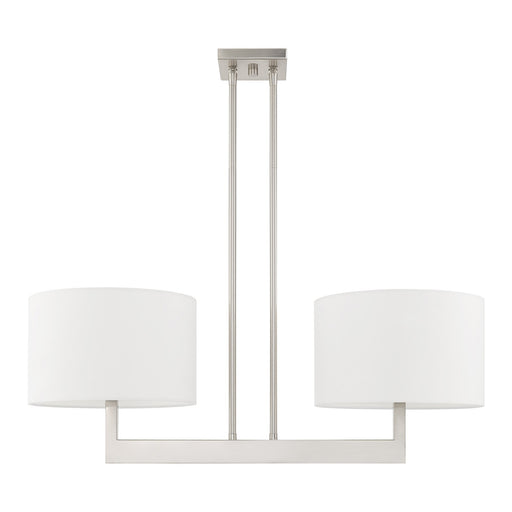 Hayworth 2-Light Linear Chandelier in Brushed Nickel