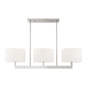 Hayworth 3-Light 42" Linear Chandelier in Brushed Nickel