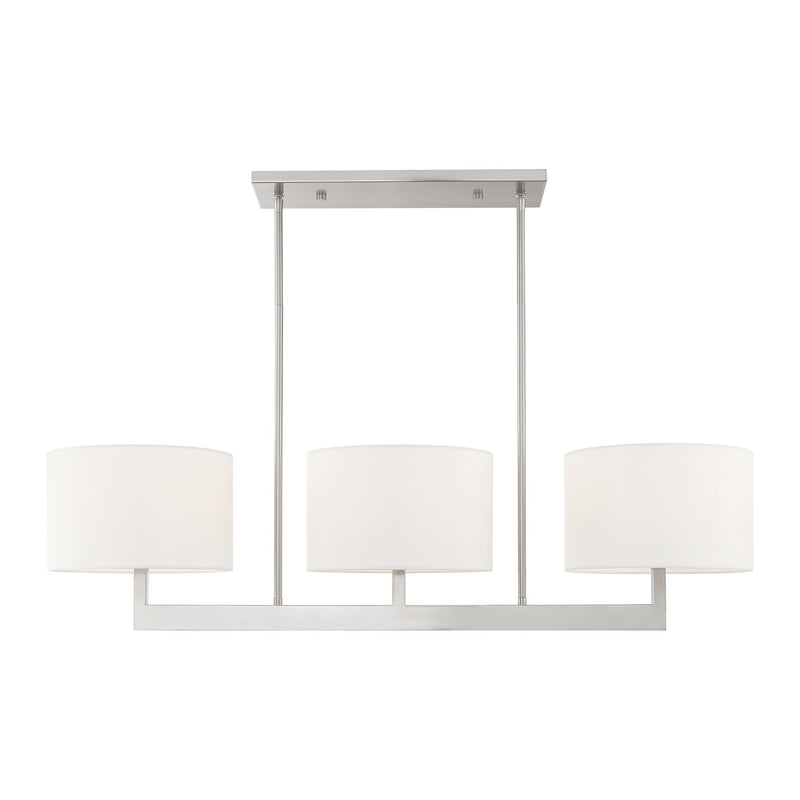 Hayworth 3-Light 42" Linear Chandelier in Brushed Nickel