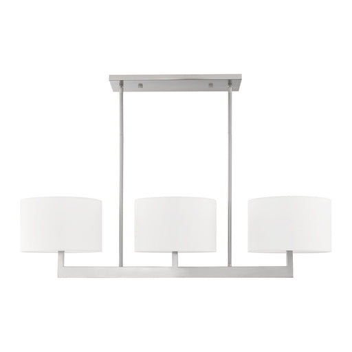 Hayworth 3-Light 42" Linear Chandelier in Brushed Nickel
