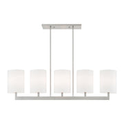 Hayworth 5-Light Linear Chandelier in Brushed Nickel