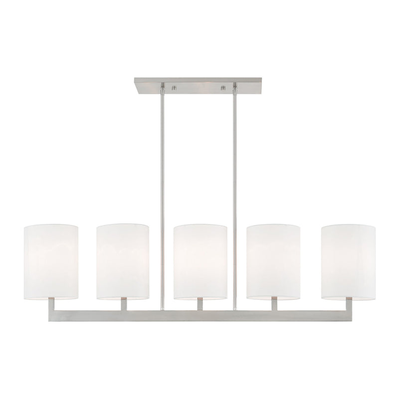 Hayworth 5-Light Linear Chandelier in Brushed Nickel
