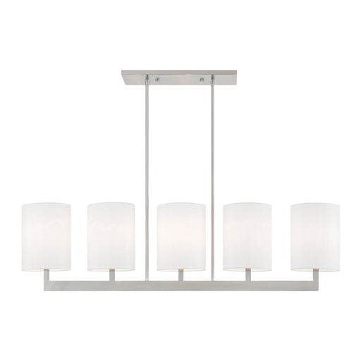 Hayworth 5-Light Linear Chandelier in Brushed Nickel
