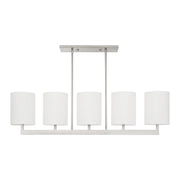 Hayworth 5-Light Linear Chandelier in Brushed Nickel
