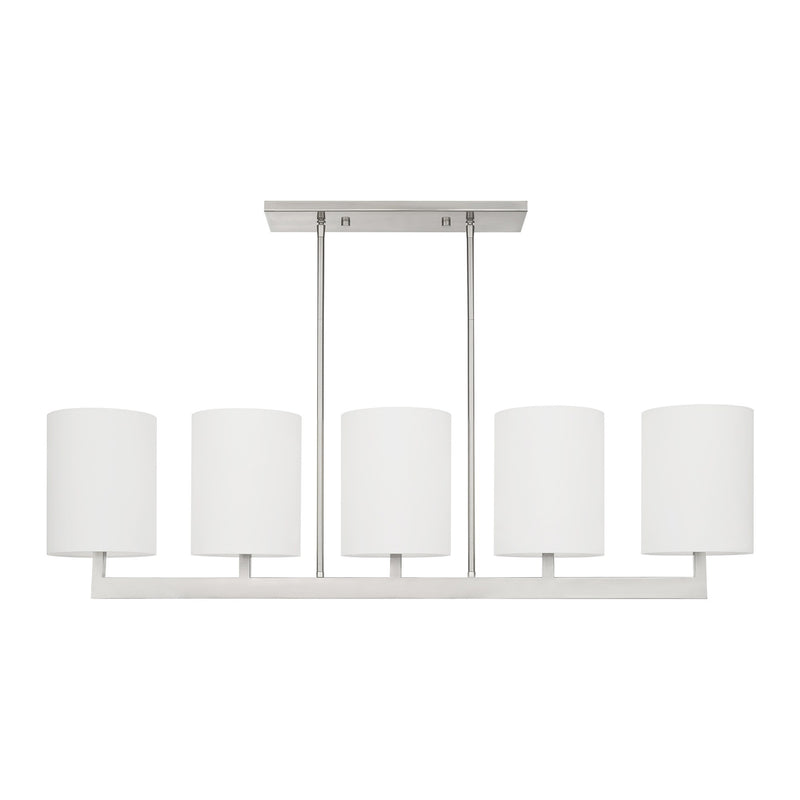 Hayworth 5-Light Linear Chandelier in Brushed Nickel