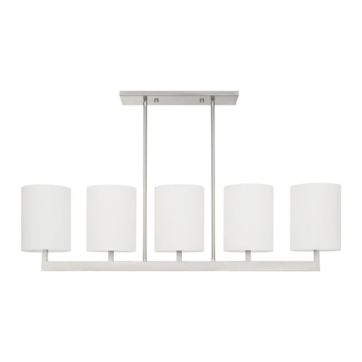 Hayworth 5-Light Linear Chandelier in Brushed Nickel