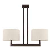 Hayworth 2-Light Linear Chandelier in Bronze