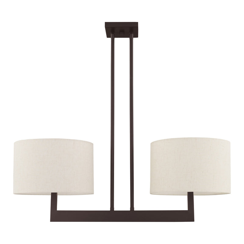 Hayworth 2-Light Linear Chandelier in Bronze