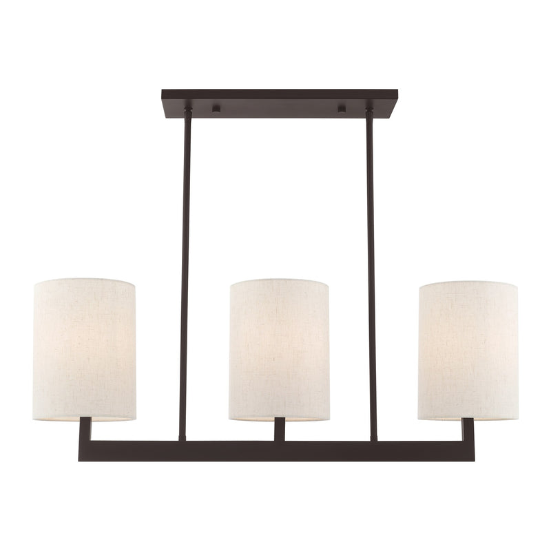 Hayworth 3-Light 36" Linear Chandelier in Bronze
