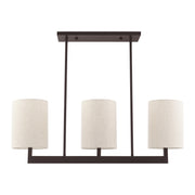 Hayworth 3-Light 36" Linear Chandelier in Bronze
