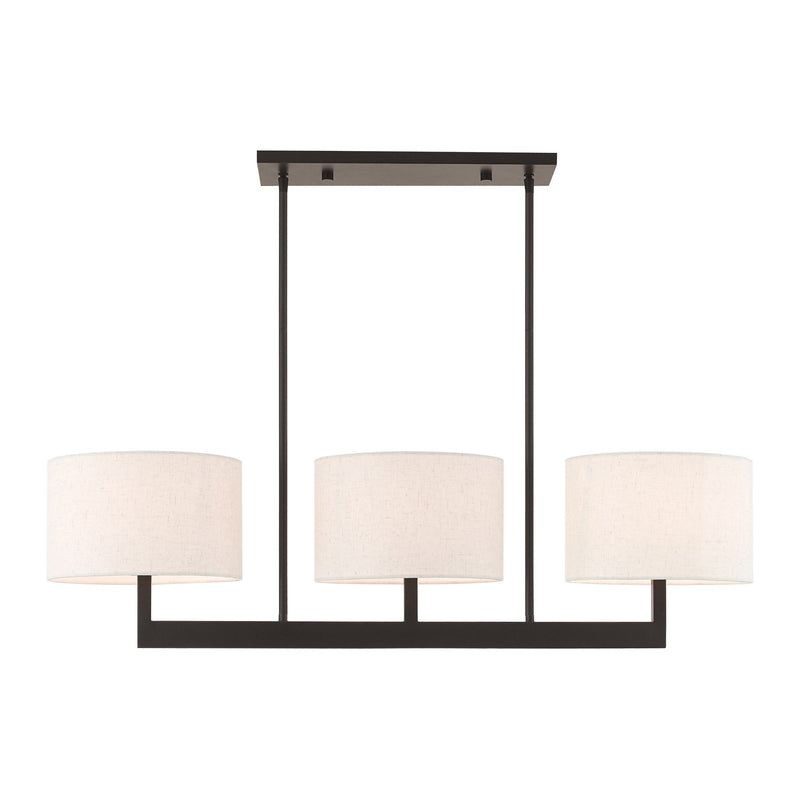 Hayworth 3-Light 42" Linear Chandelier in Bronze
